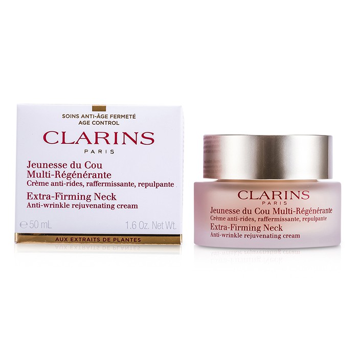 CLARINS Extra-Firming Neck Anti-Wrinkle Rejuvenating giúp nuôi dưỡng và trẻ hóa vùng da cổ cho phụ nữ.