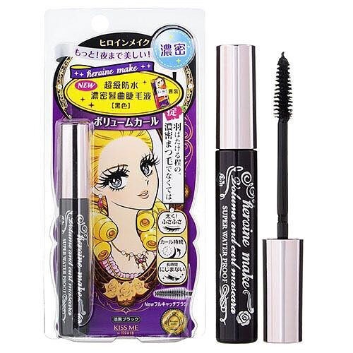 Kiss Me Heroine Make Volume & Curl là mascara chống nước hiệu quả, giúp khóa độ cong đàn hồi cho mi.