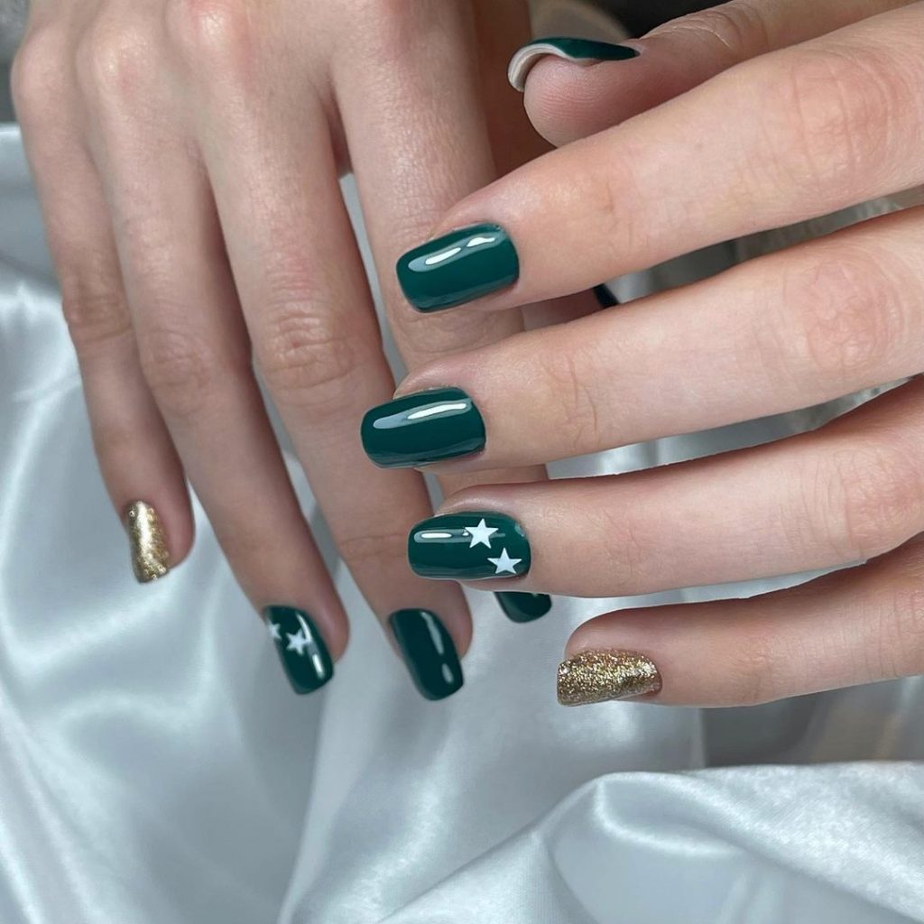 nail đẹp tông xanh trầm đón noel nail đẹp tông xanh trầm đón noel