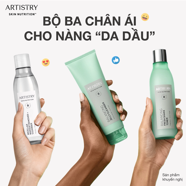 Bộ ba sản phẩm dưỡng da cho nàng da dầu