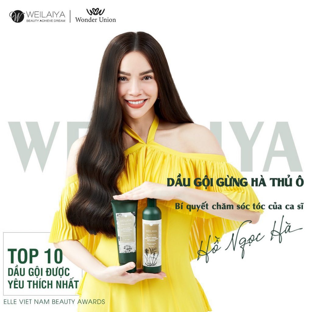 Hồ Ngọc Hà tin tưởng dầu gội Weilaiya