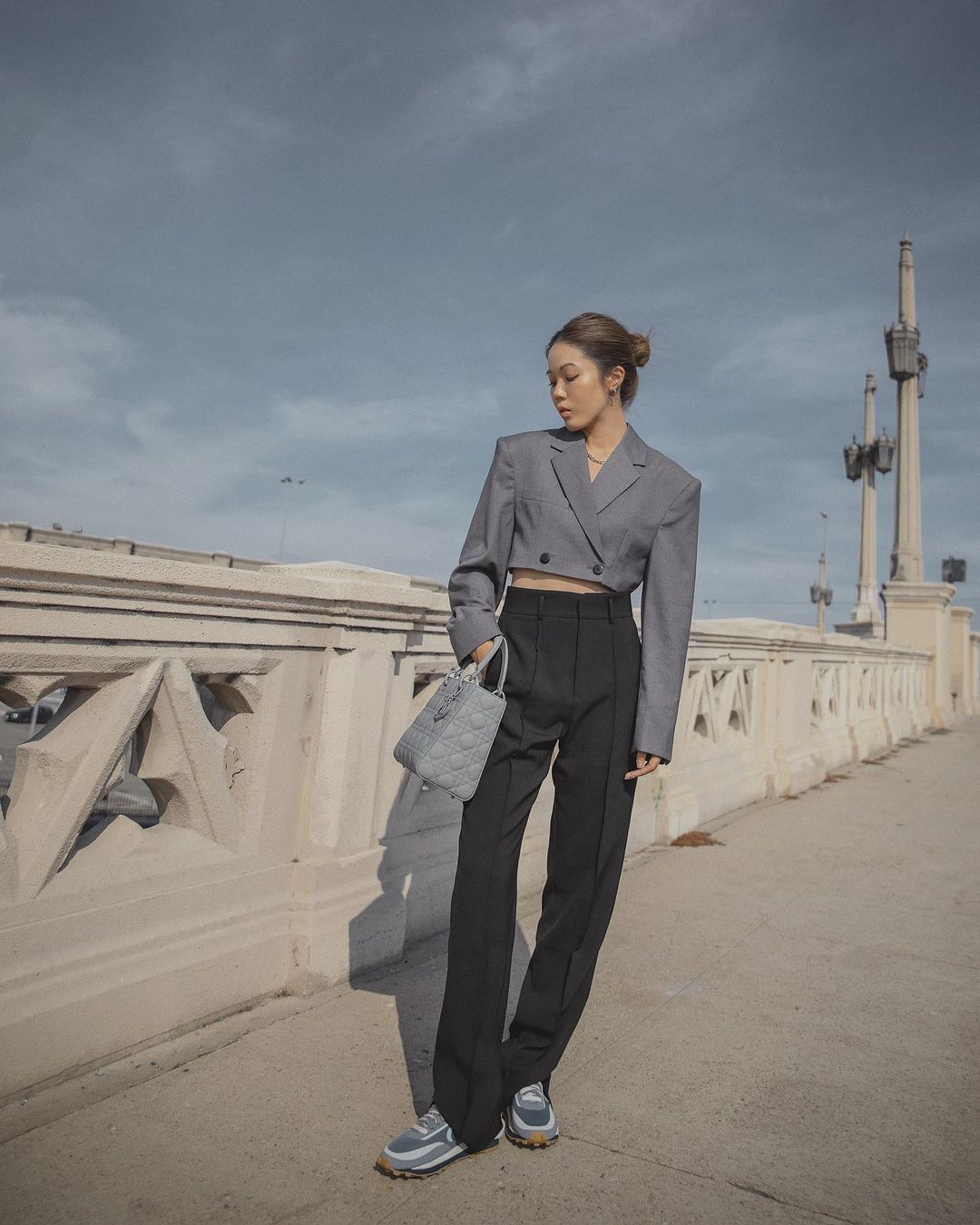 phối blazer dáng lửng