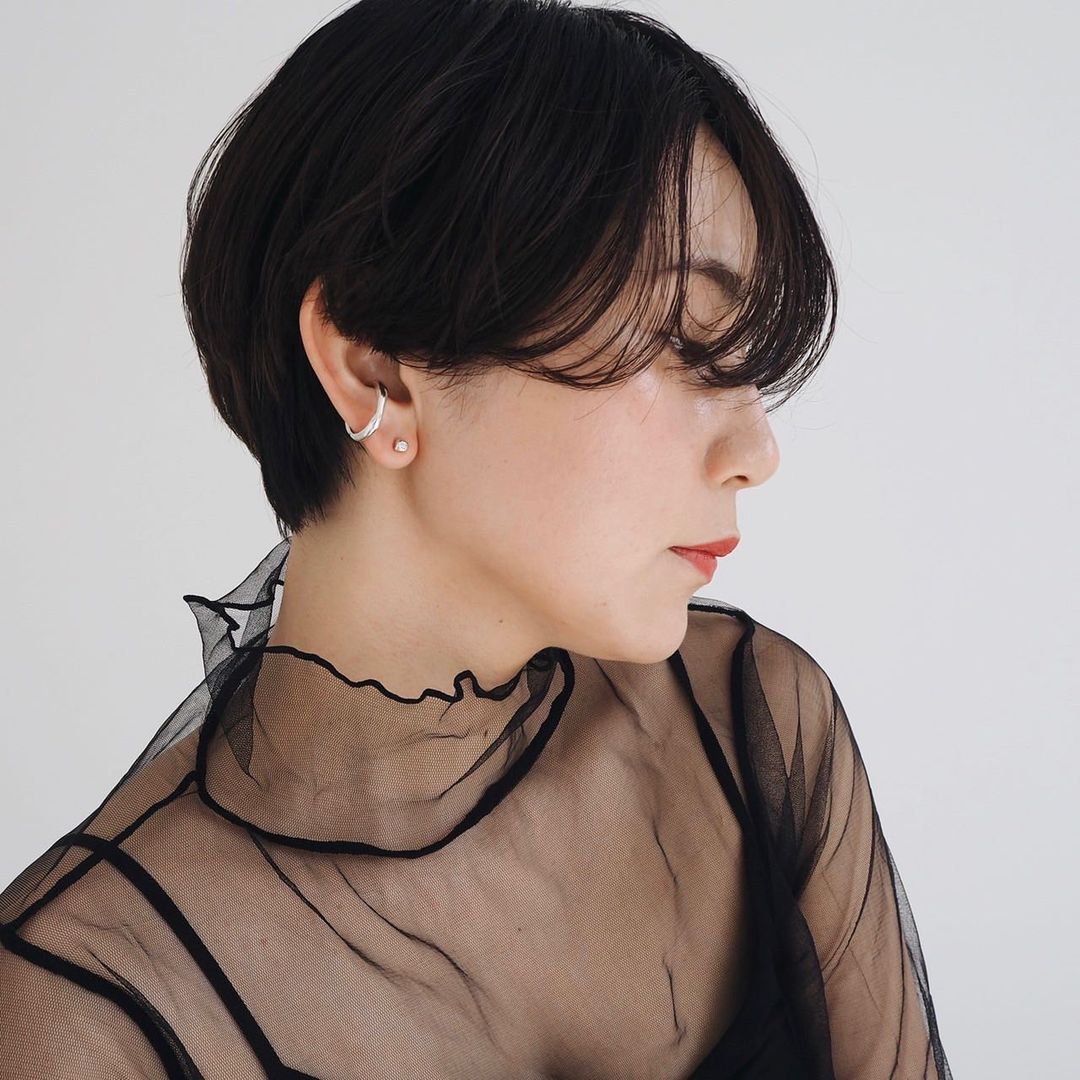 khuyên vành tai minimalism kim loại
