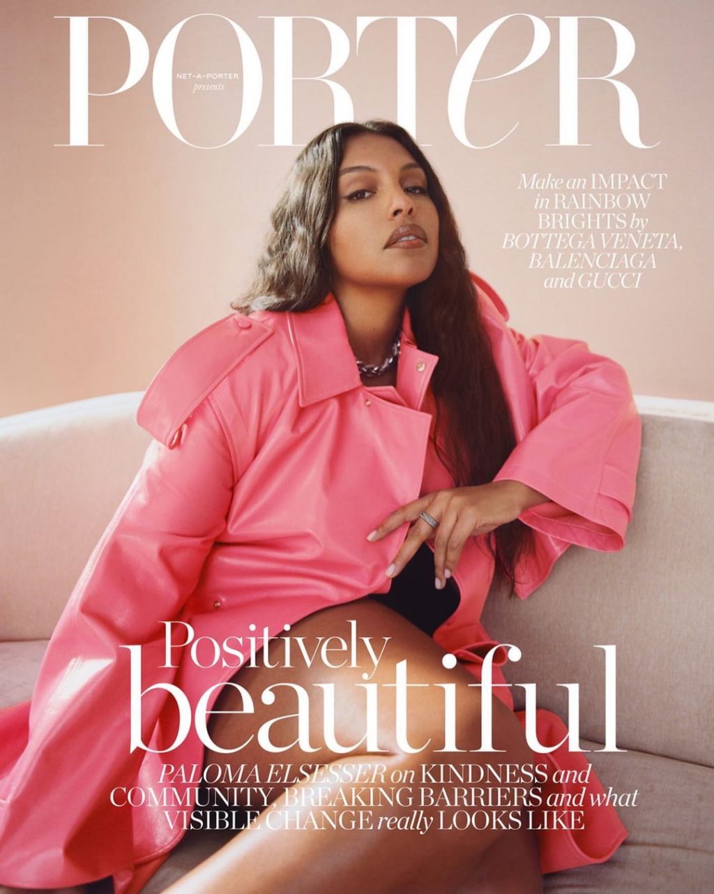Nhan sắc ấn tượng và quyến rũ của Paloma Elsesser trên bìa tạp chí Porter