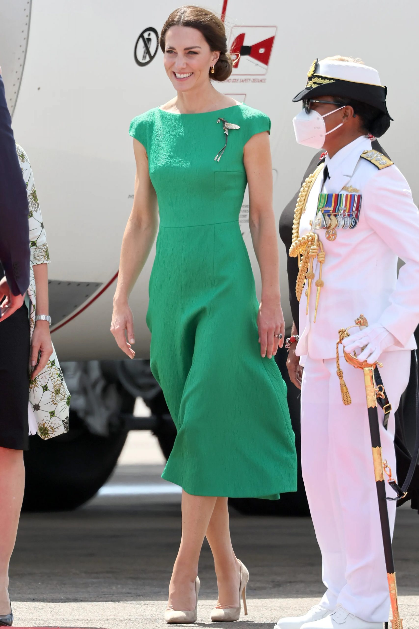 Ngày 24 tháng 3 Nữ công tước xứ Cambridge khởi hành từ Sân bay Quốc tế Norman Manley ở Kingston, Jamaica