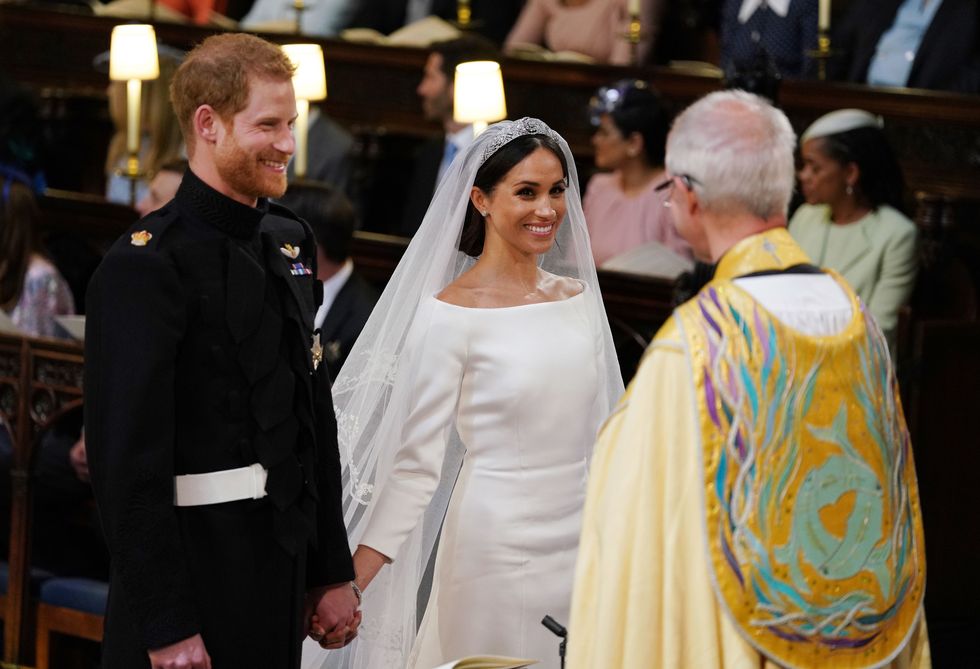 meghan và hoàng tử harry tại lễ cưới 