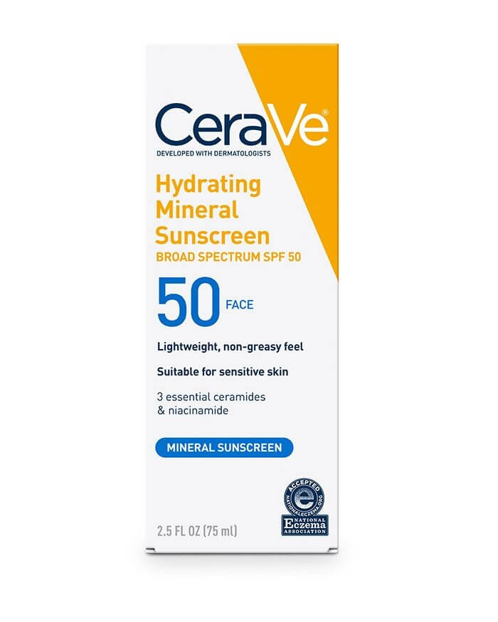CeraVe Hydrating Mineral Sunscreen SPF50 