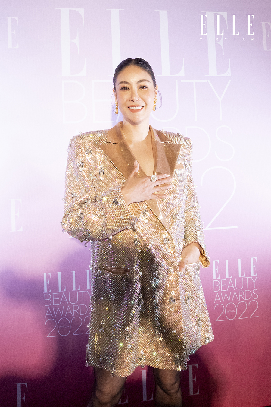 Hoa hậu Hà Kiều Anh ELLE Beauty Awards 2022