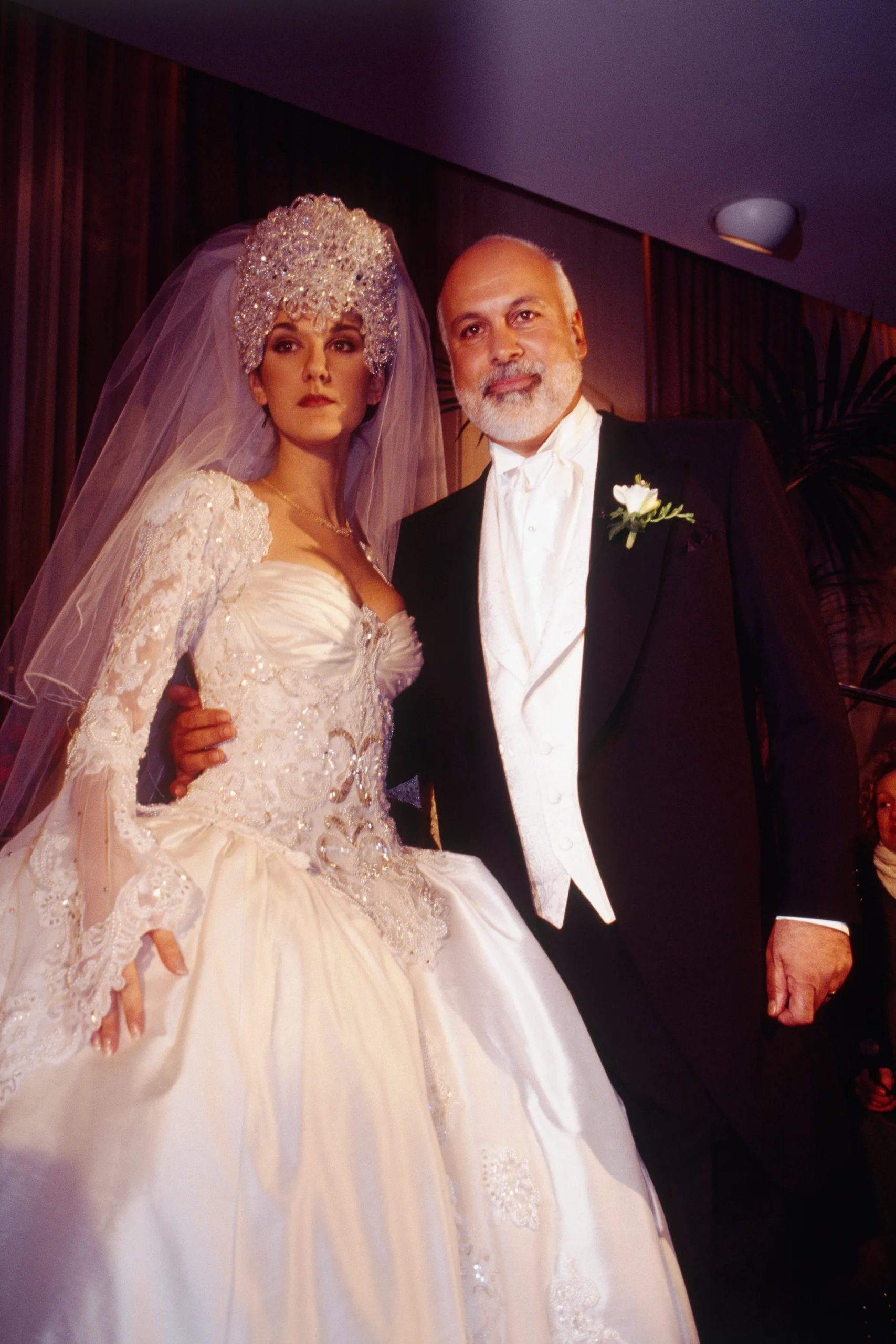 váy cưới của Celine Dion