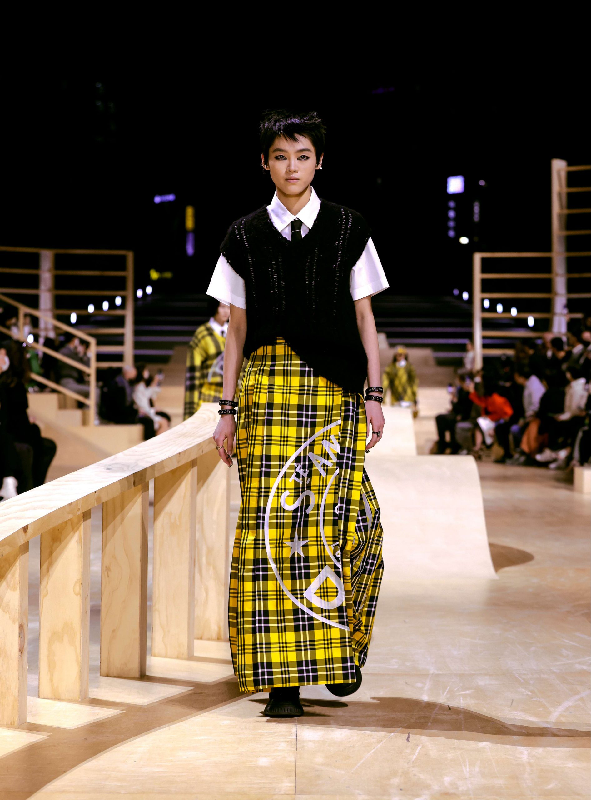 chân váy họa tiết tartan