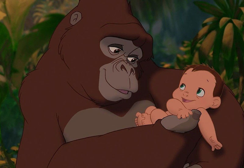 người mẹ Kala cùng con trai Tarzan
