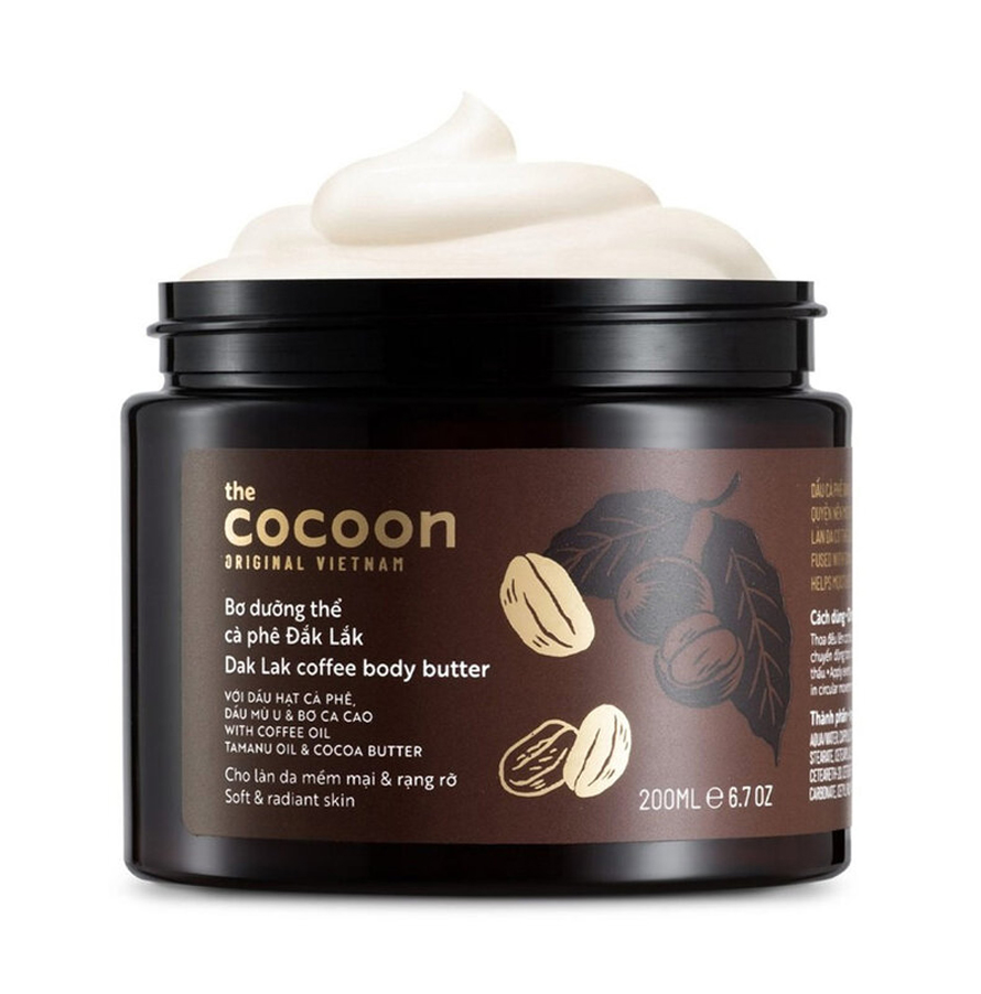 bơ dưỡng thể cocoon cà phê đắk lắk dành cho làn da nhạy cảm