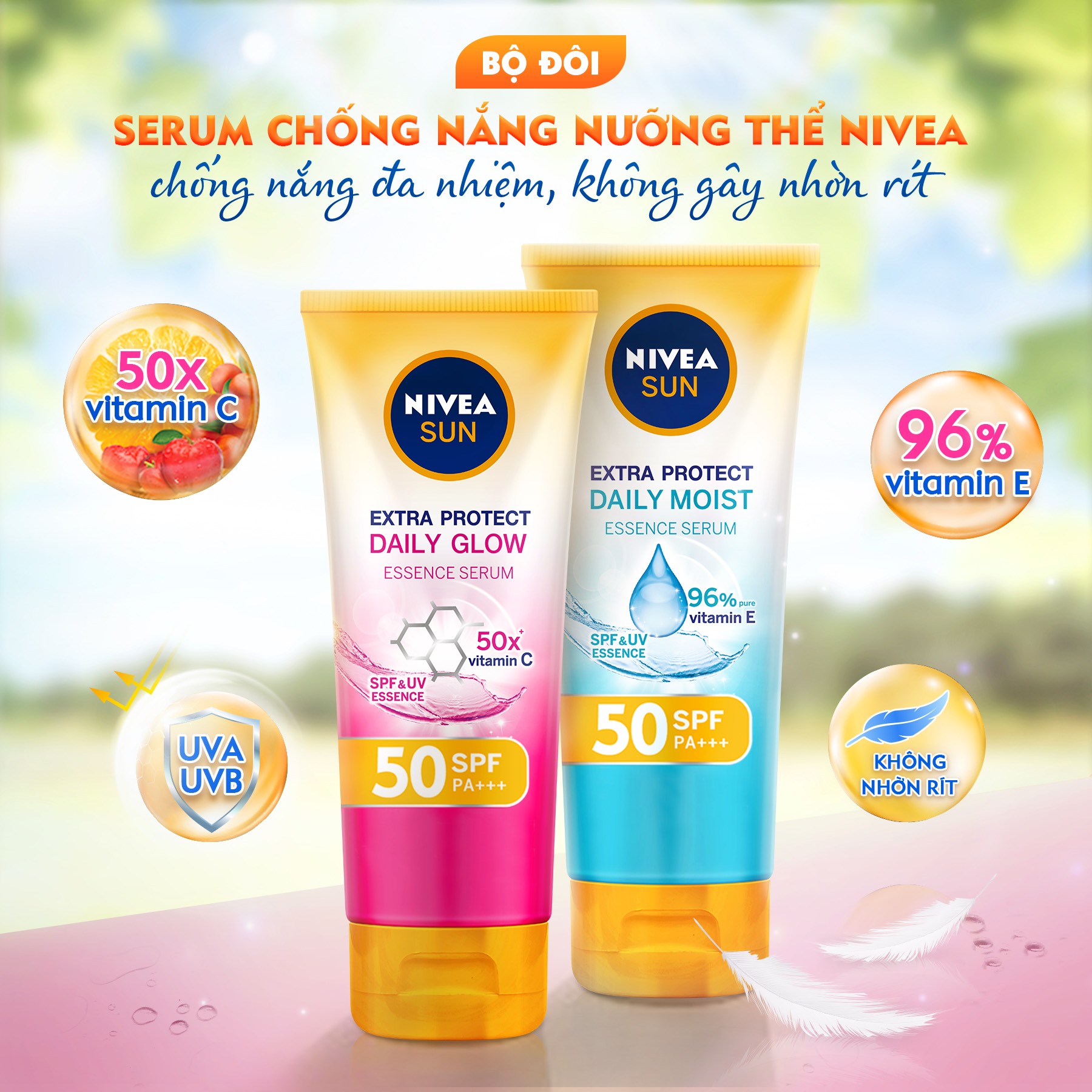 Serum chống nắng dưỡng thể NIVEA chống nắng đa nhiệm, không gây nhờn rít