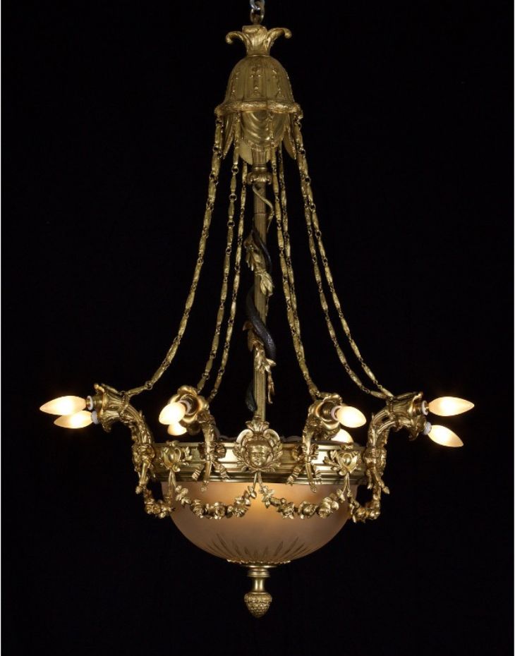 đèn chùm mạ vàng thế kỷ 15