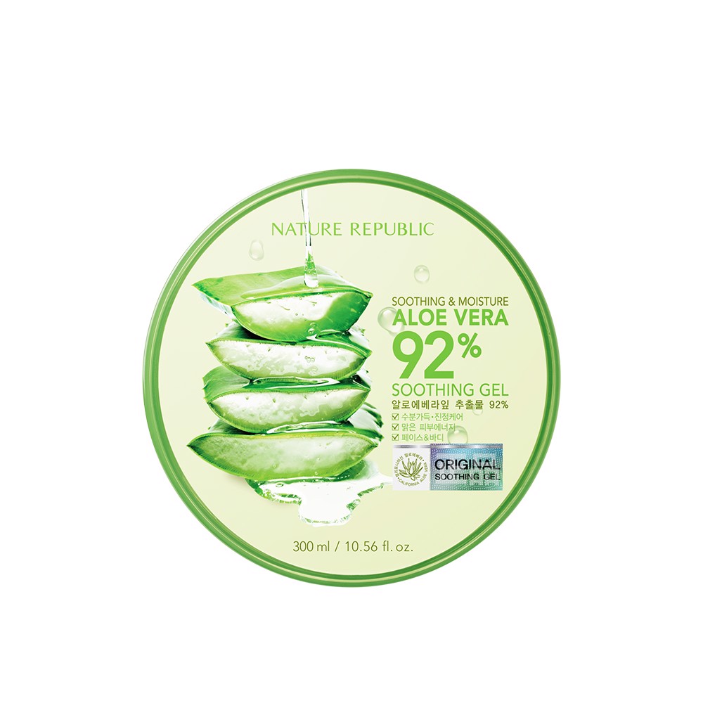 Muôn vàn cách làm đẹp đơn giản chỉ với 15 phút từ lô hội gel lo hoi Nature Republic Soothing Moisture Aloe Vera Soothing Gel - Muôn vàn cách làm đẹp đơn giản chỉ với 15 phút từ lô hội