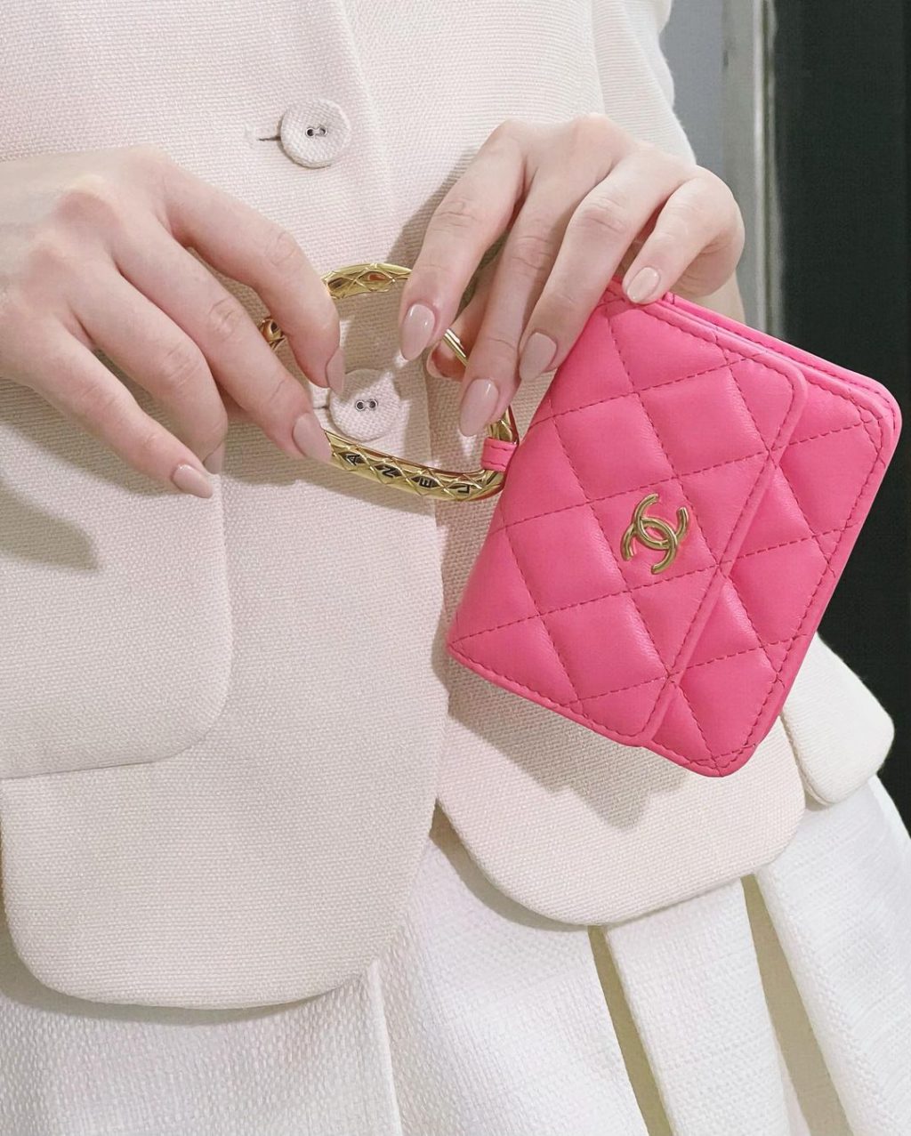 túi xách CHANEL mini màu hồng