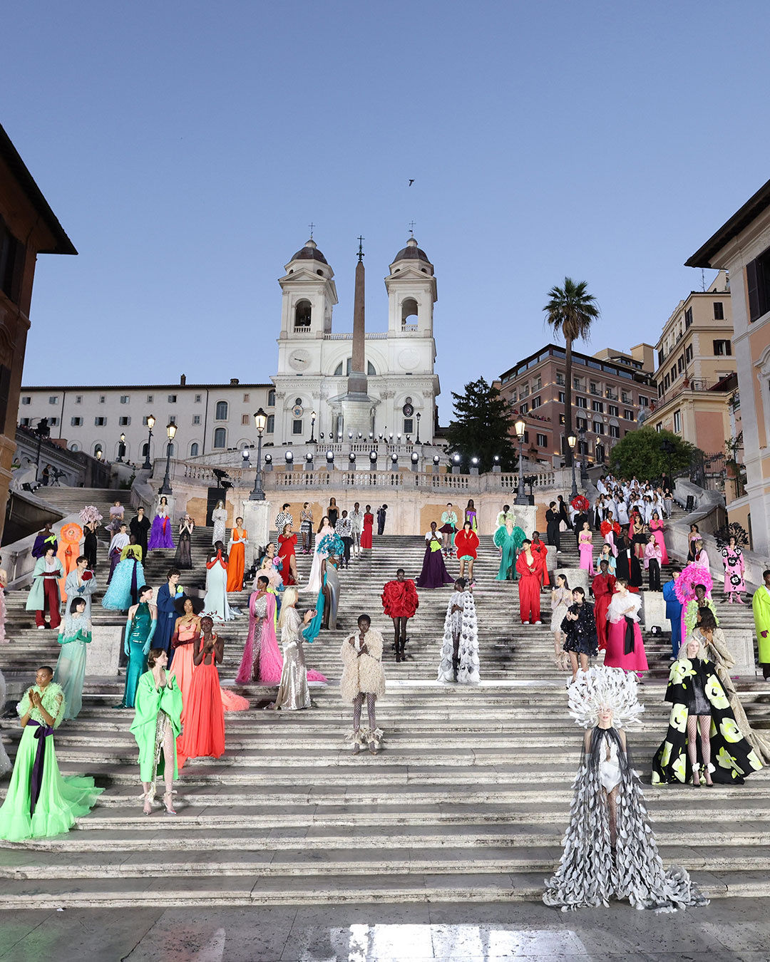 Sàn diễn của Valentino ở Spanish Steps