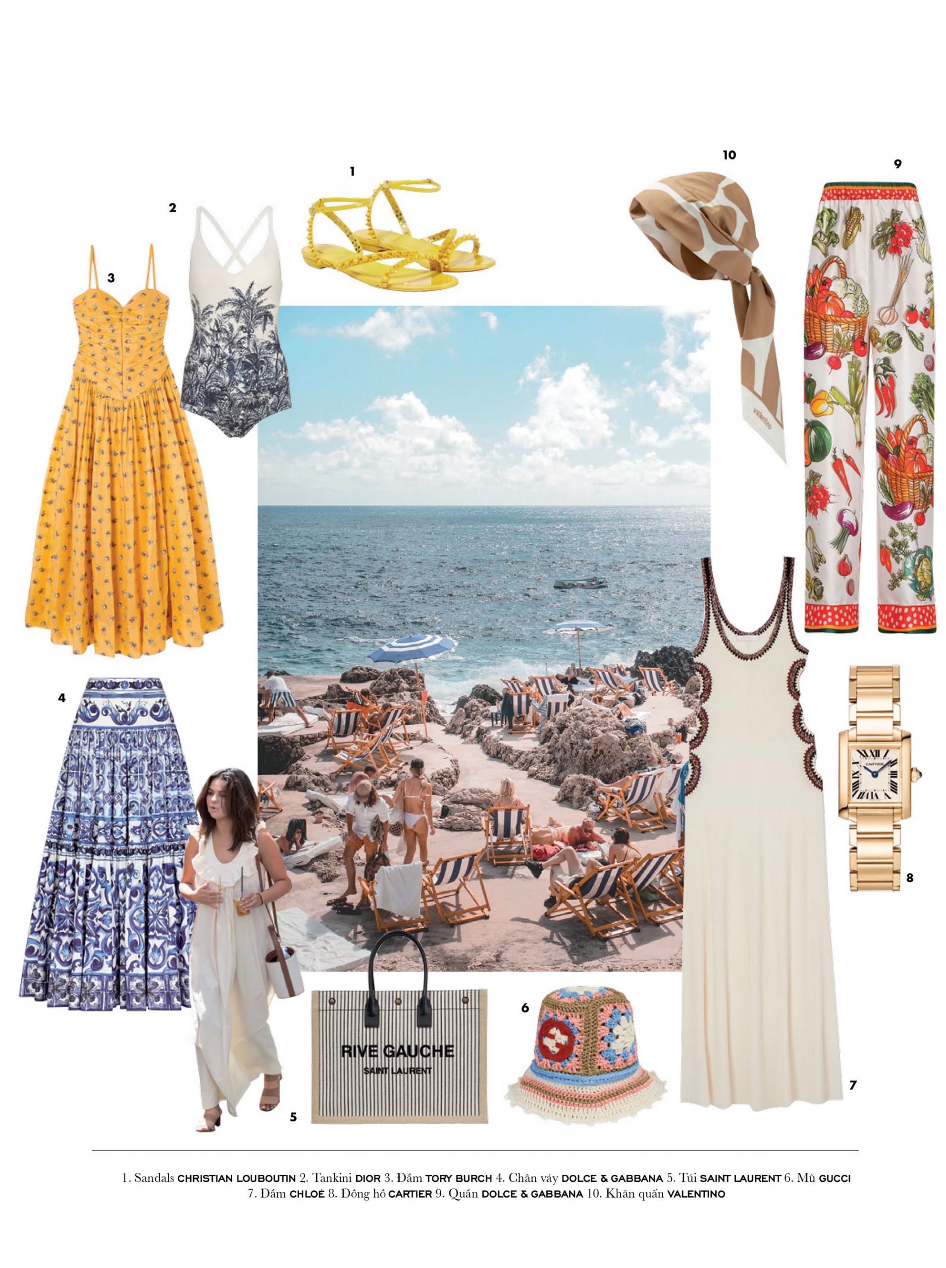trang phuc capri y scaled - Từ Bali đến Saint Tropez, đi tìm cảm hứng thời trang từ các bãi biển nổi tiếng thế giới