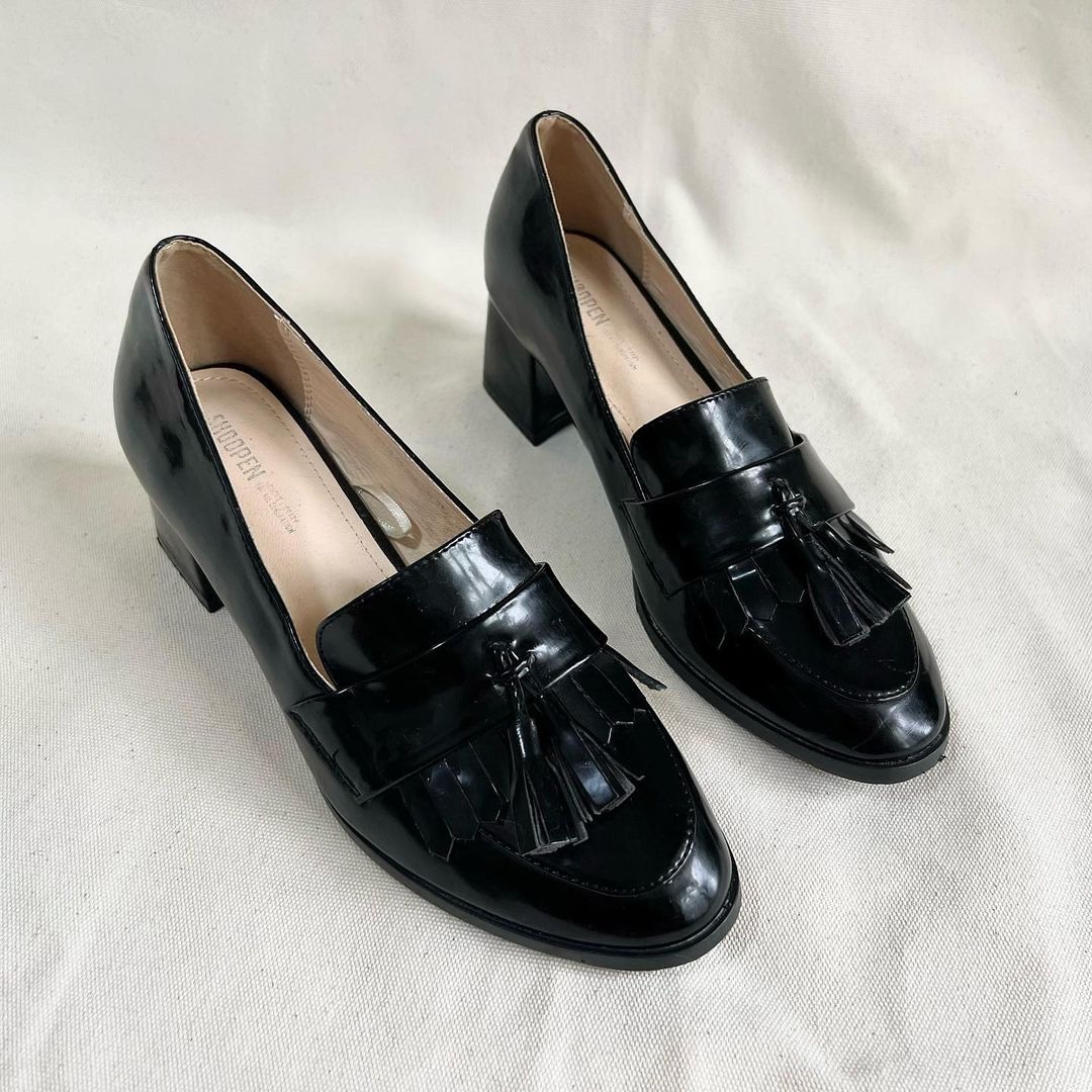 Loafer platform đen secondhand