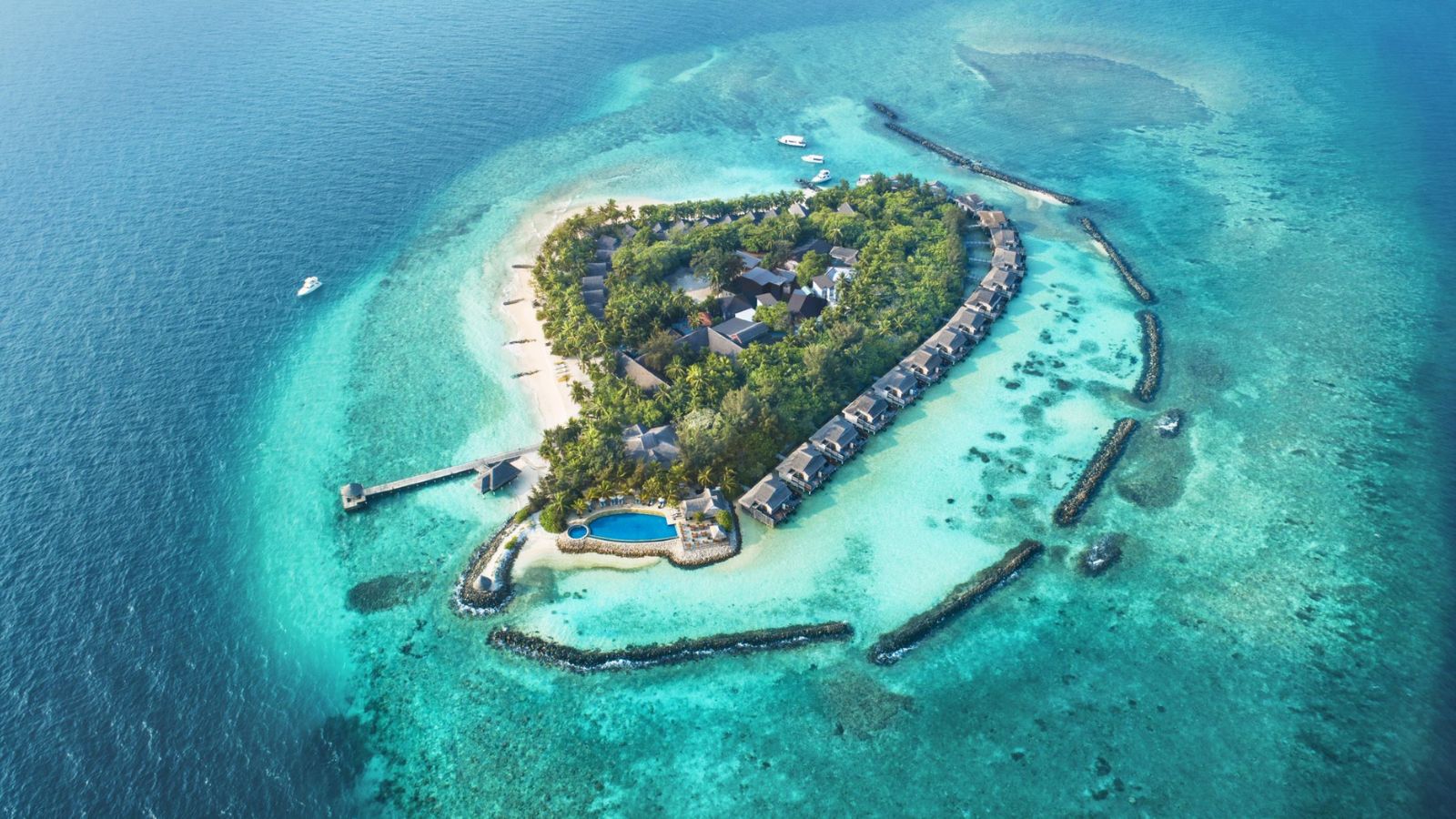 đảo Mahibadhoo hình trái tim ở Maldives