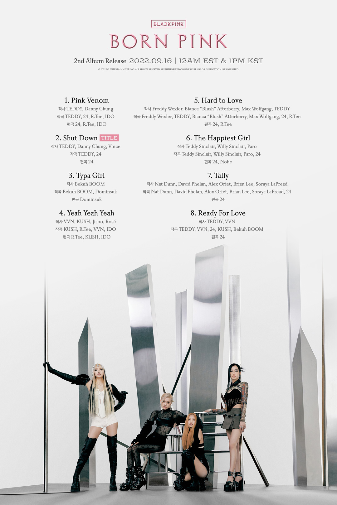 Born Pink blackpink track list