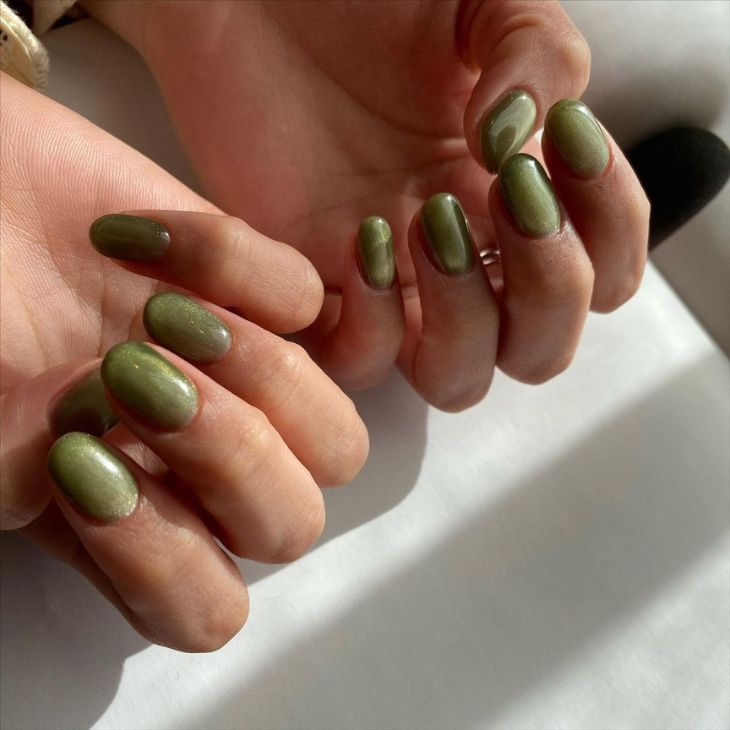 nail đẹp tông màu olive