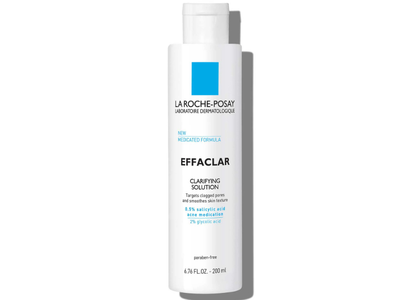 toner chứa thành phần axit glycolic: La Roche-Posay Effaclar Clarifying Solution Toner.