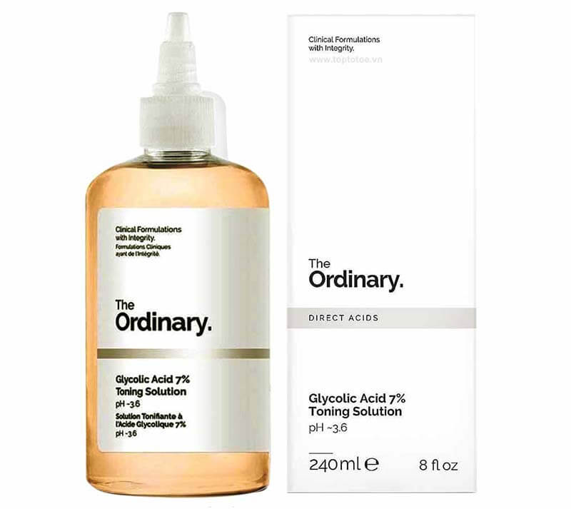 toner chứa thành phần axit glycolic: The Ordinary Glycolic Acid 7% Exfoliating Toning Solution