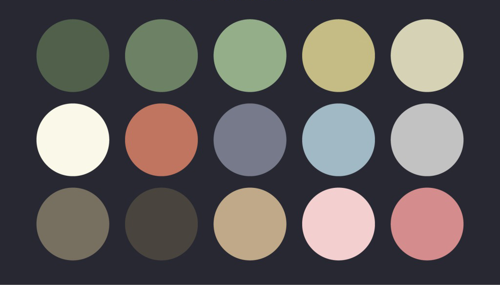 muted color palette - Màu câm là gì và cách khai phá ứng dụng tuyệt vời của chúng trong bản phối thời trang?