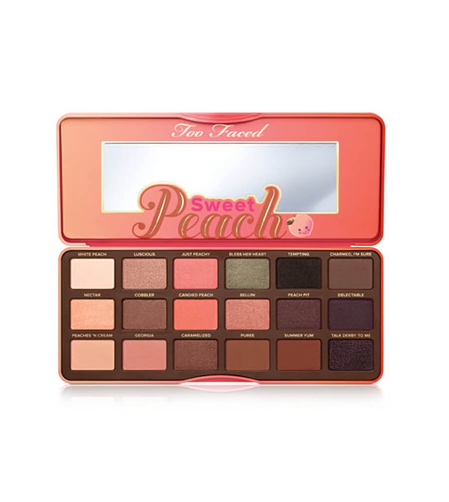 Sao Hoa ngữ Màu mắt nhũ Too Faced Sweet Peach Eyeshadow Palette.