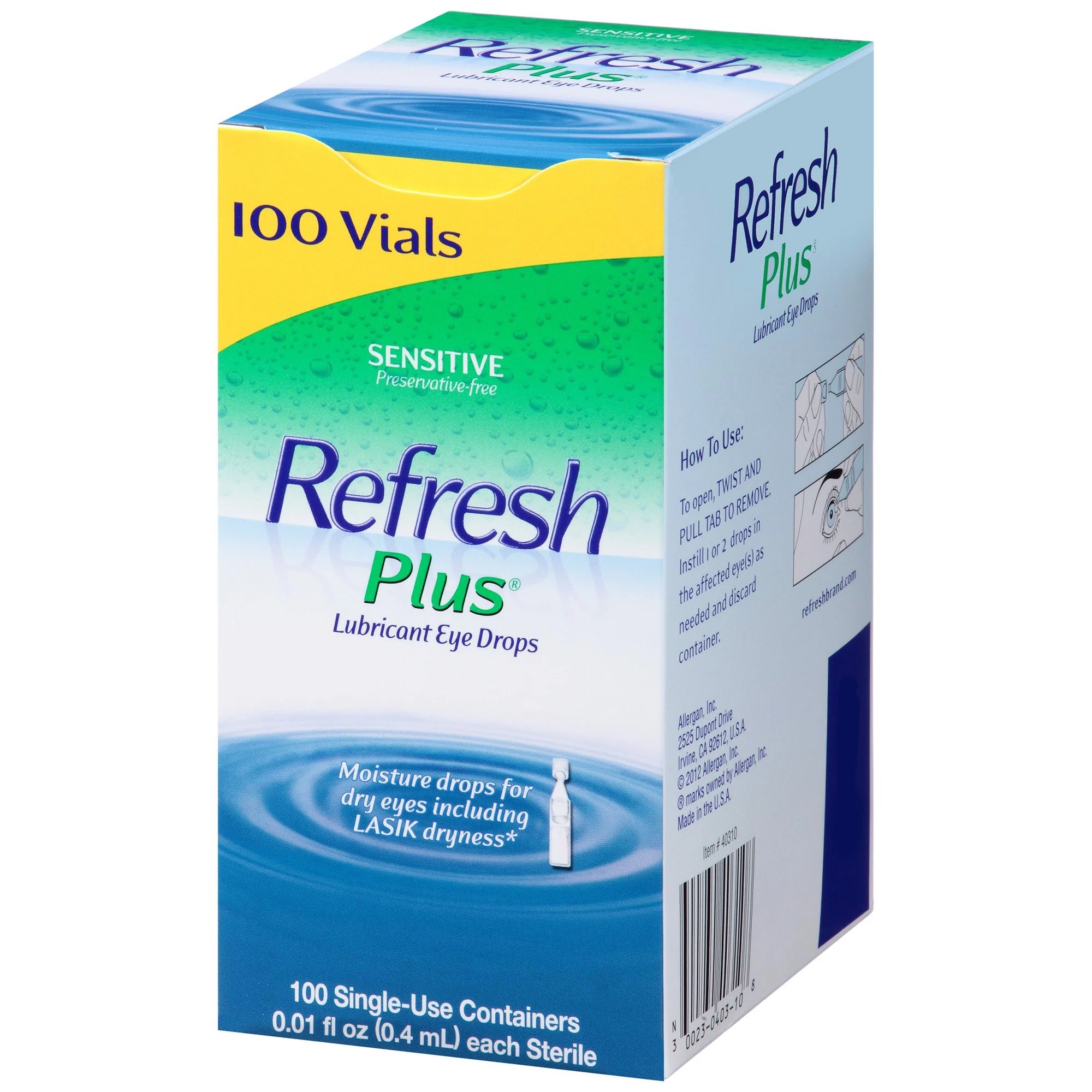 Refresh Plus Lubricant Eye Drops.