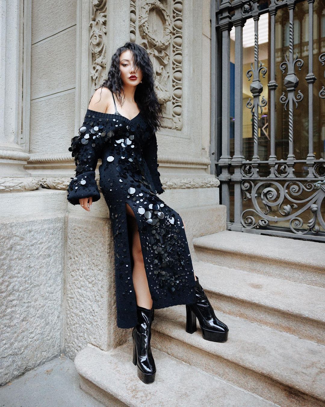 jessicawang thời trang boots