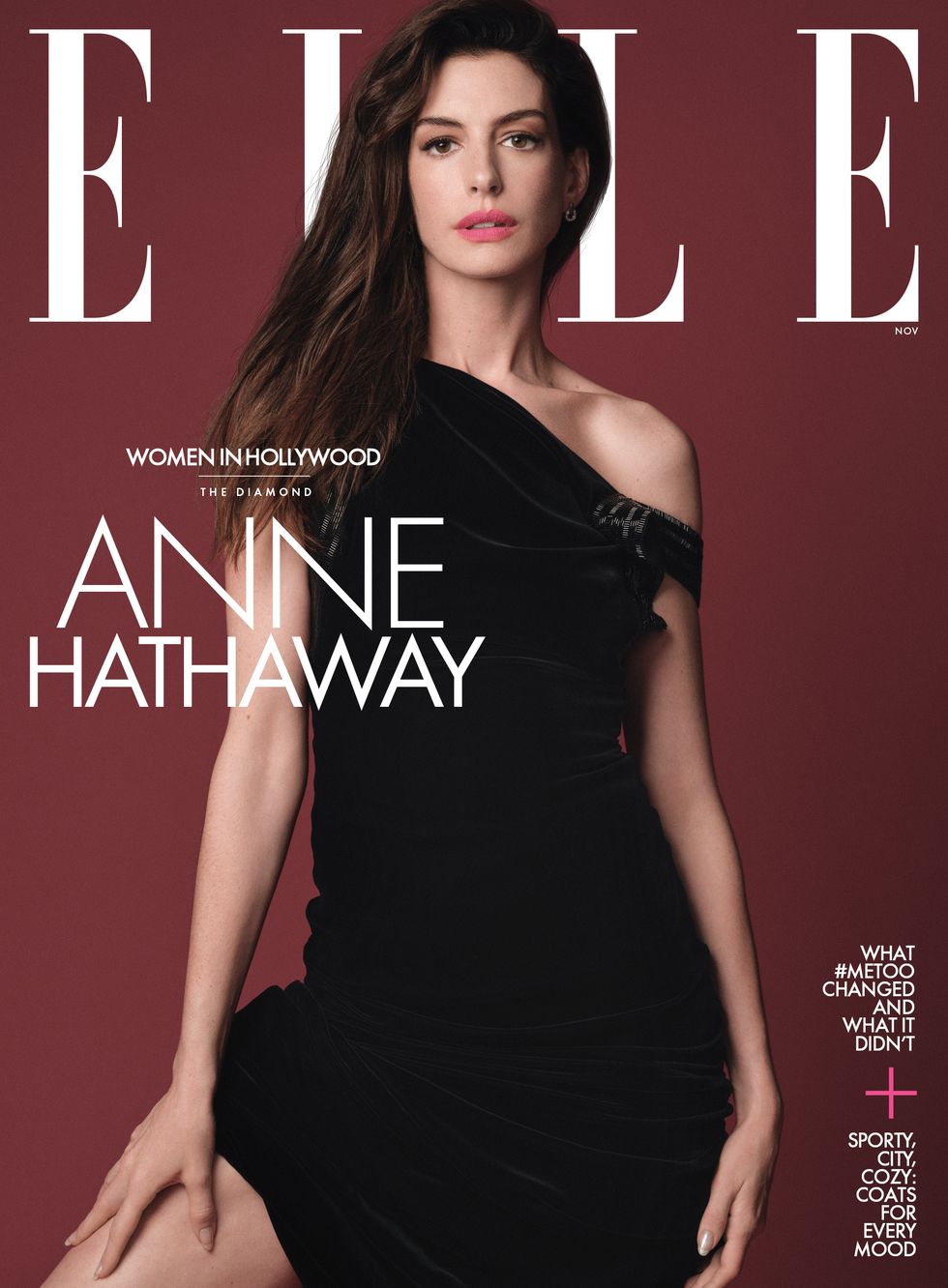 Anne Hathaway trên trang bìa ELLE US