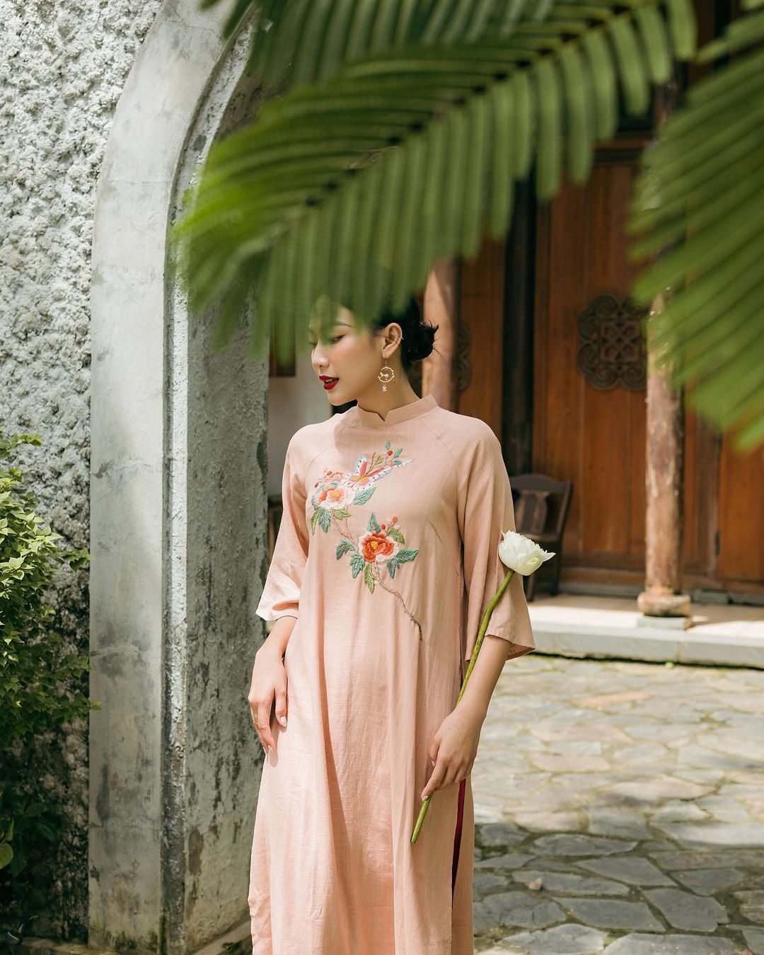 áo dài chất liệu linen