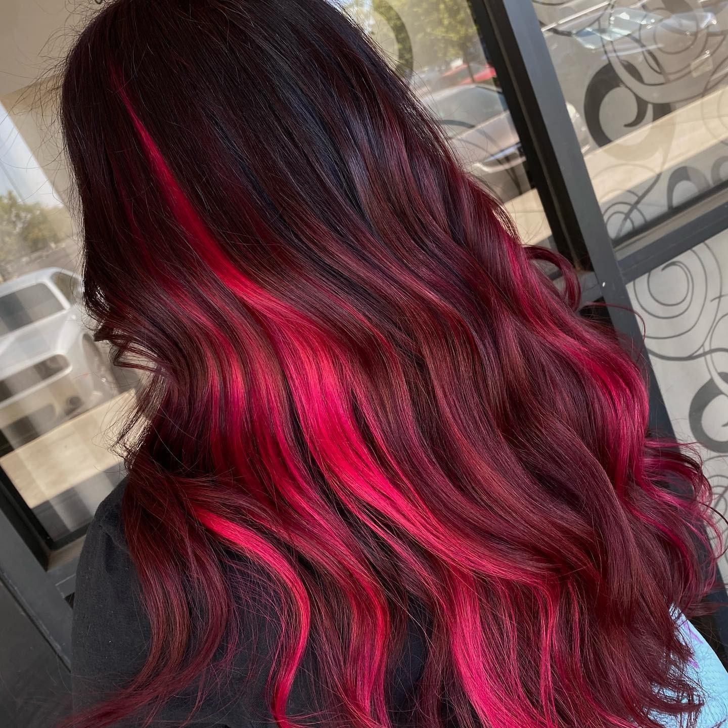 tóc đỏ tím
