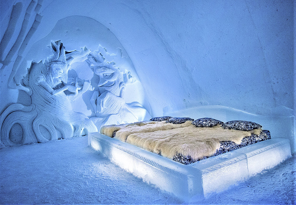 Du lịch mùa đông ice hotel in findland