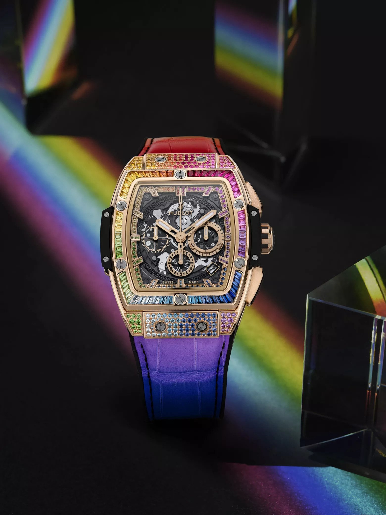 đồng hồ hublot spirit of big bang king gold rainbow