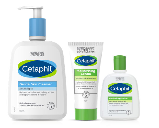 Cetaphil với sự kết hợp của bộ 3 dưỡng chất Niacinamide, Panthenol, Glycerin hỗ trợ sản sinh 15 loại Ceramide tự nhiên, giúp củng cố và phục hồi hàng rào bảo vệ da