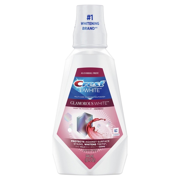 Nước súc miệng Crest 3D White Glamorous White Mouthwash Arctic Mint