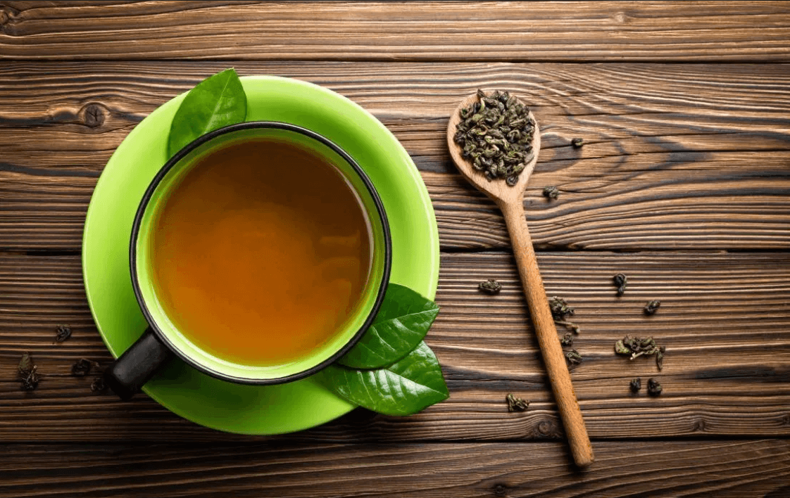trà xanh detox giảm mỡ đùi