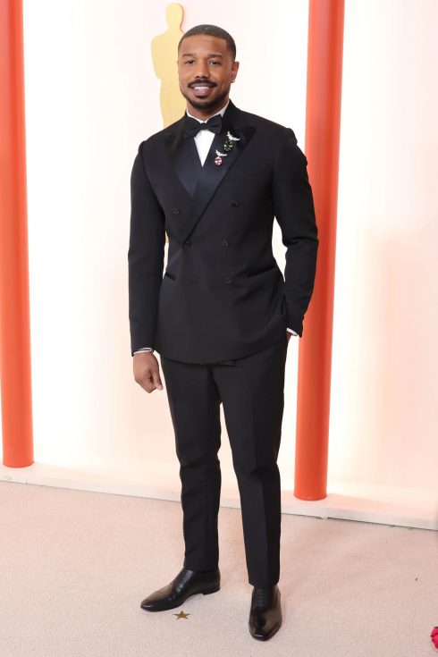 Michael B. Jordan bảnh bao với thiết kế suit Louis Vuitton. (Ảnh: Getty Images)