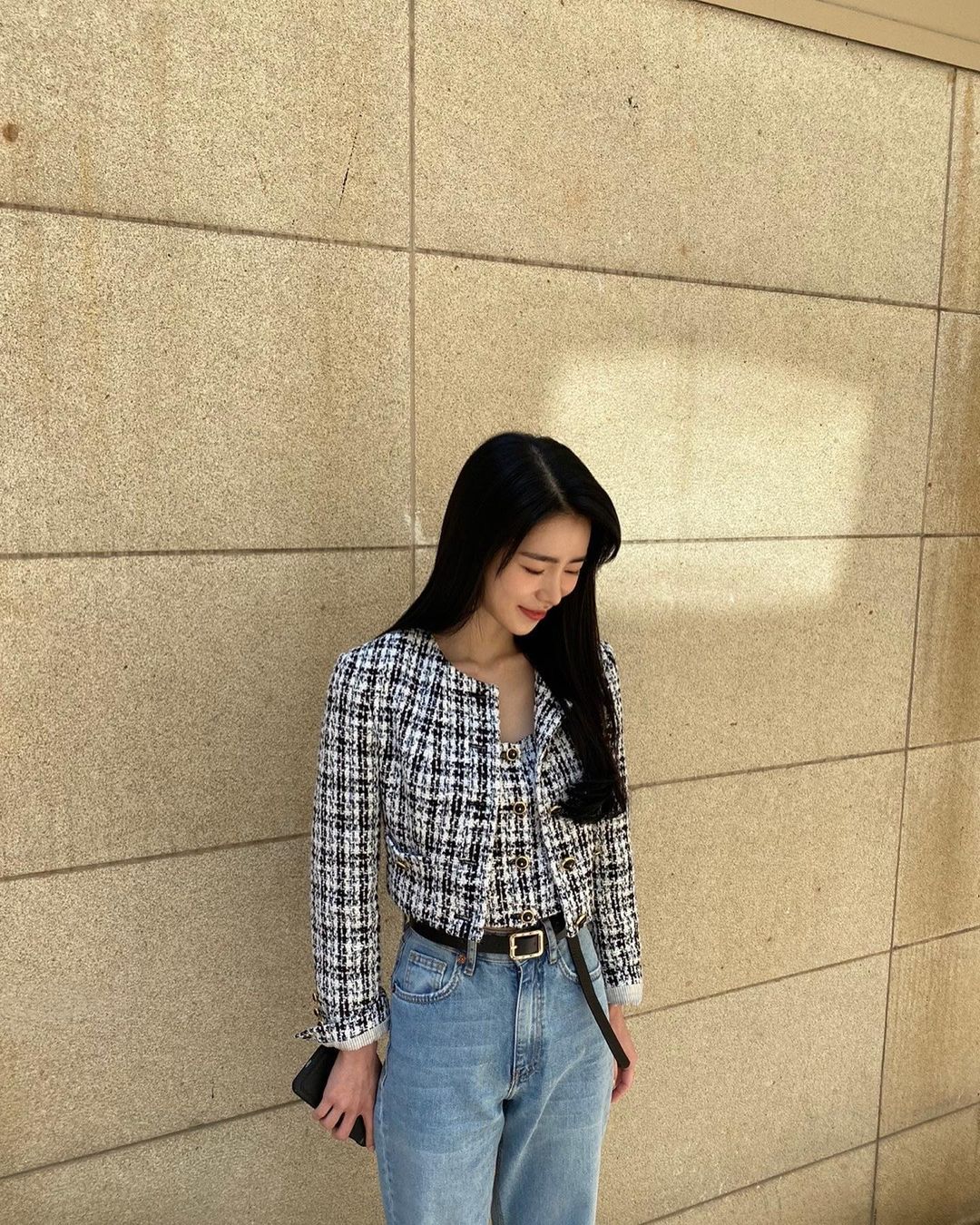 lim jiyeon áo khoác tweed