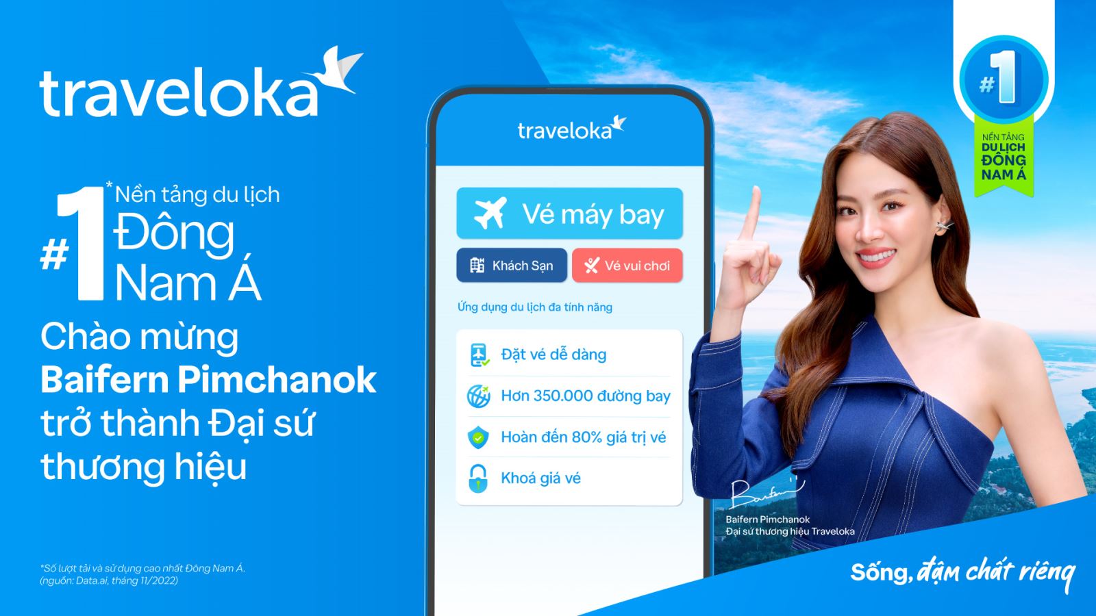 ngọc nữ baifern trở thành đại sứ traveloka