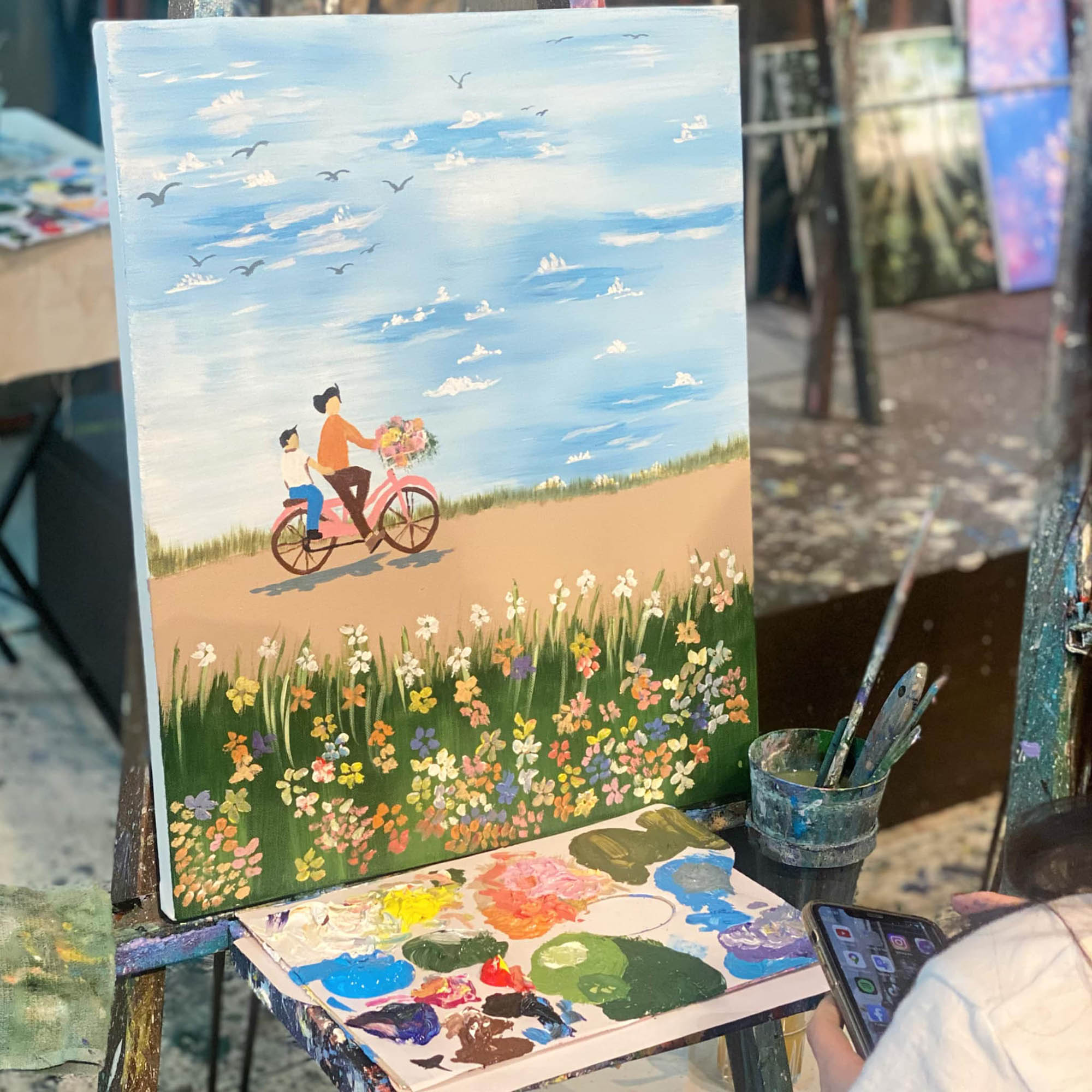 Workshop vẽ tranh tại Tipsy Art 