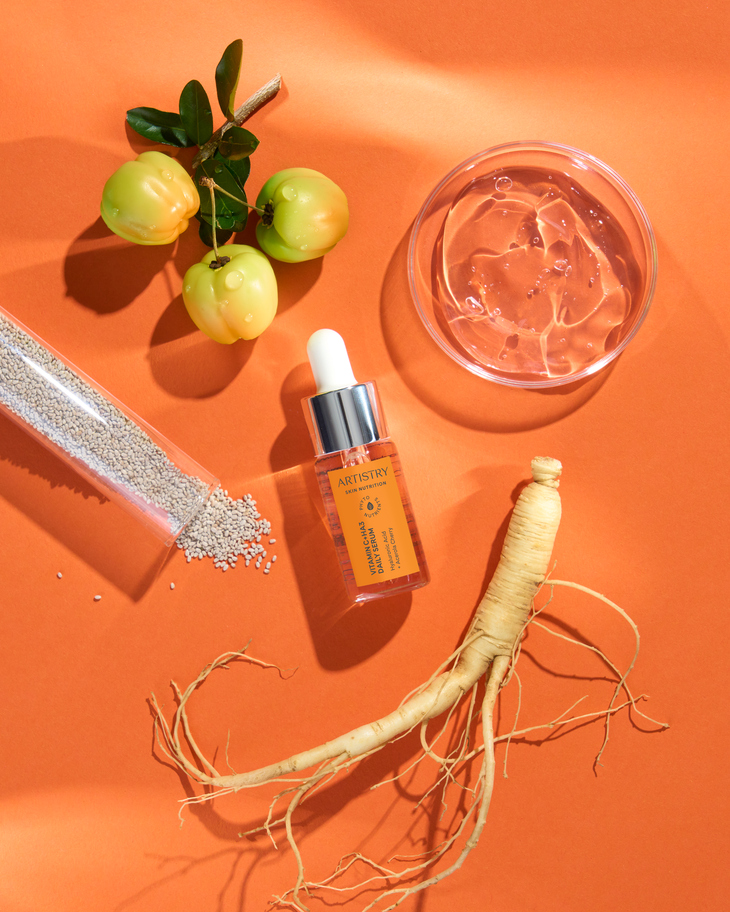 Vitamin C HA 3 Daily Serum chứa bảng thành phần lành tính tiêu chuẩn Artistry Clean™