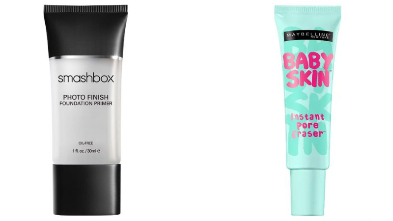 Kem lót Smashbox Photo Finish Primer và Maybelline Instant Pore Eraser.