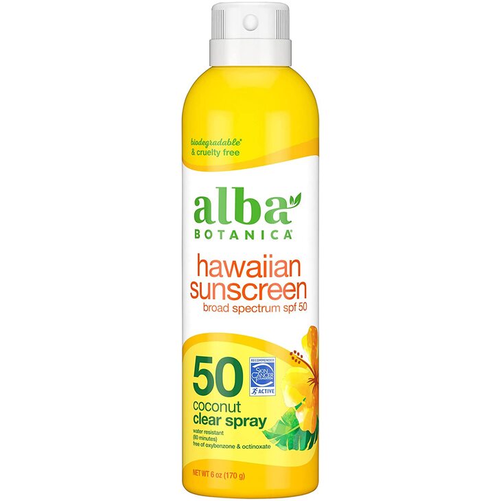 Xịt chống nắng ​​Alba Botanica Hawaiian Sunscreen SPF 50.