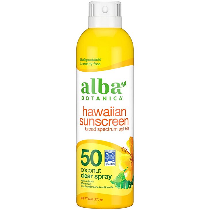 Xịt chống nắng ​​Alba Botanica Hawaiian Sunscreen SPF 50.