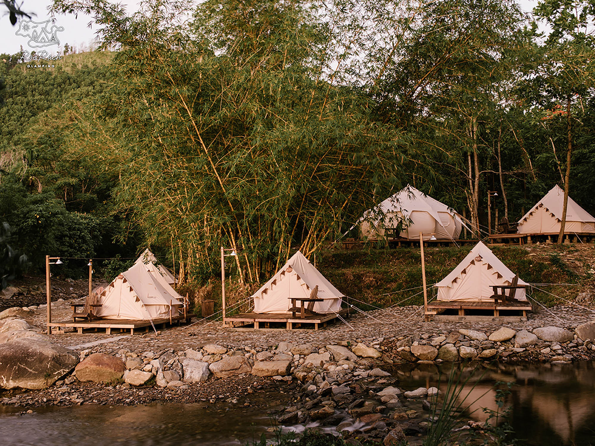 địa điểm róc rách glamping