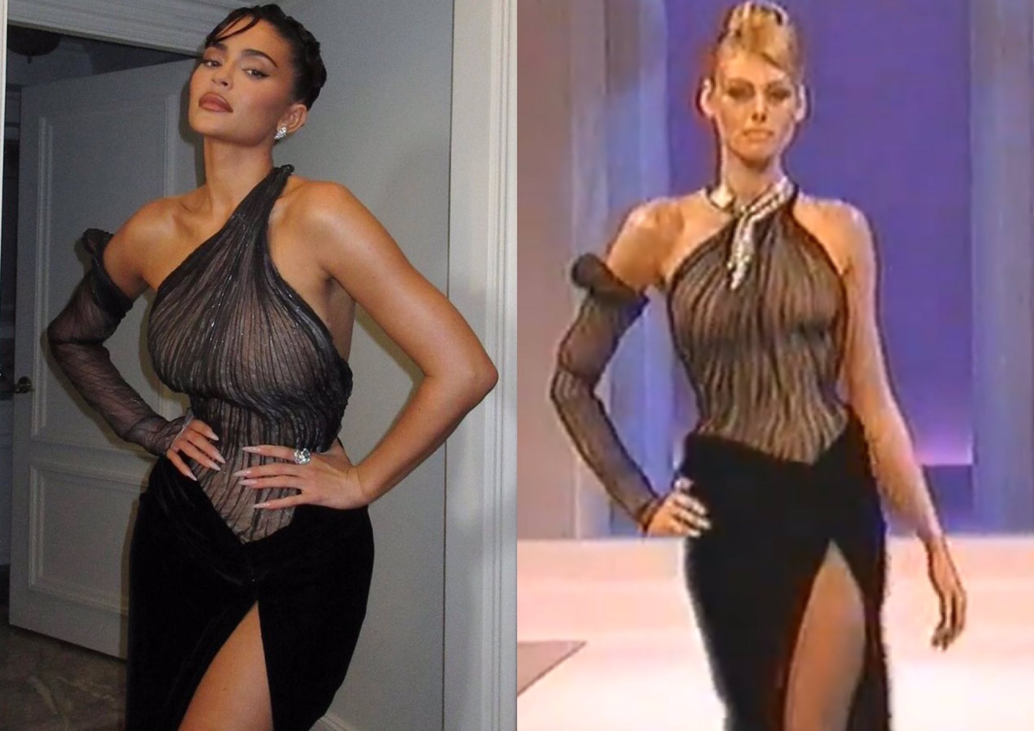 Thierry Mugler fall winter 1999 kylie jenner thời trang